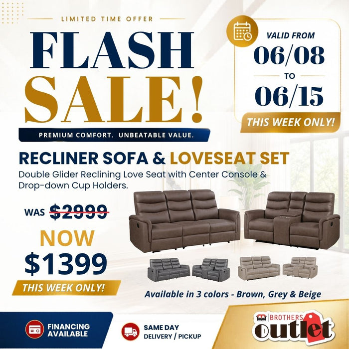 Recliner Sofa & Loveseat Set