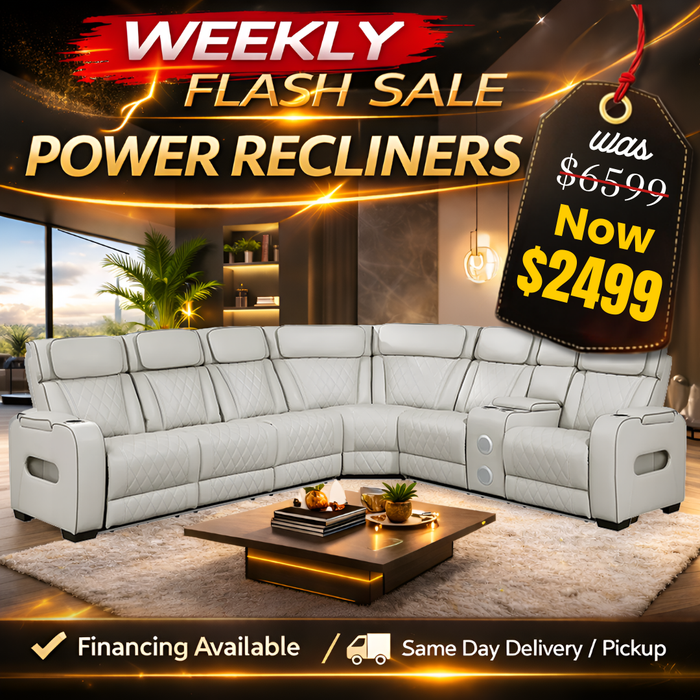 Power Reclining Sectional with Right Side Console
