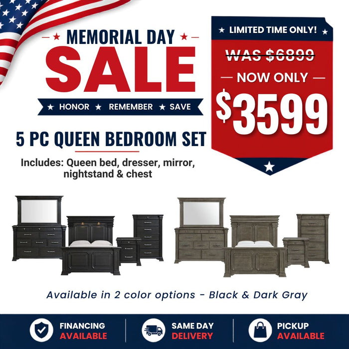 5 PC Queen Bedroom Set