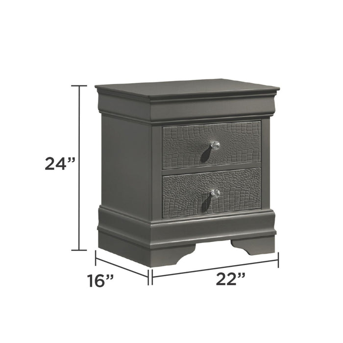 Blaze - 2 Drawer Modern Nightstand