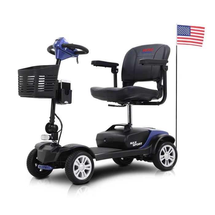 Max Sport - 4 Wheels Outdoor Compact Mobility Scooter With 2 Pieces X 12Ah Lead Acid Battery