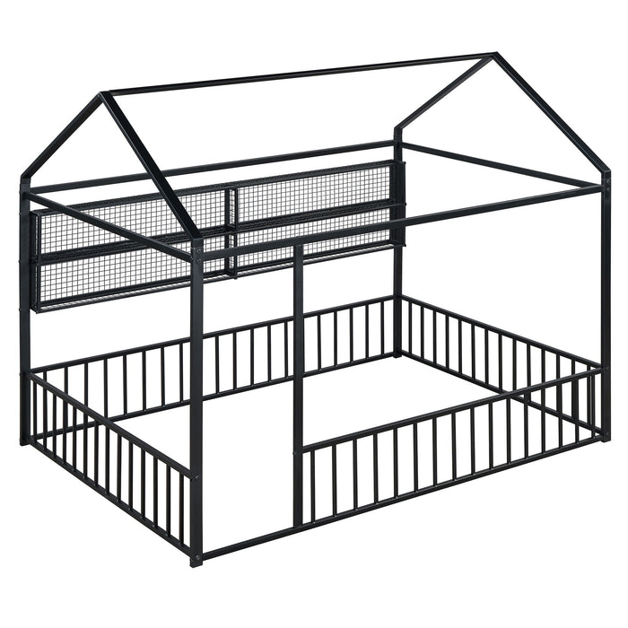 House Frame With Fence And Shelves
