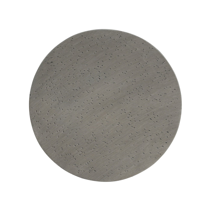 Modern Outdoor Lightweight Concrete Side Table With Hourglass Design - Light Gray