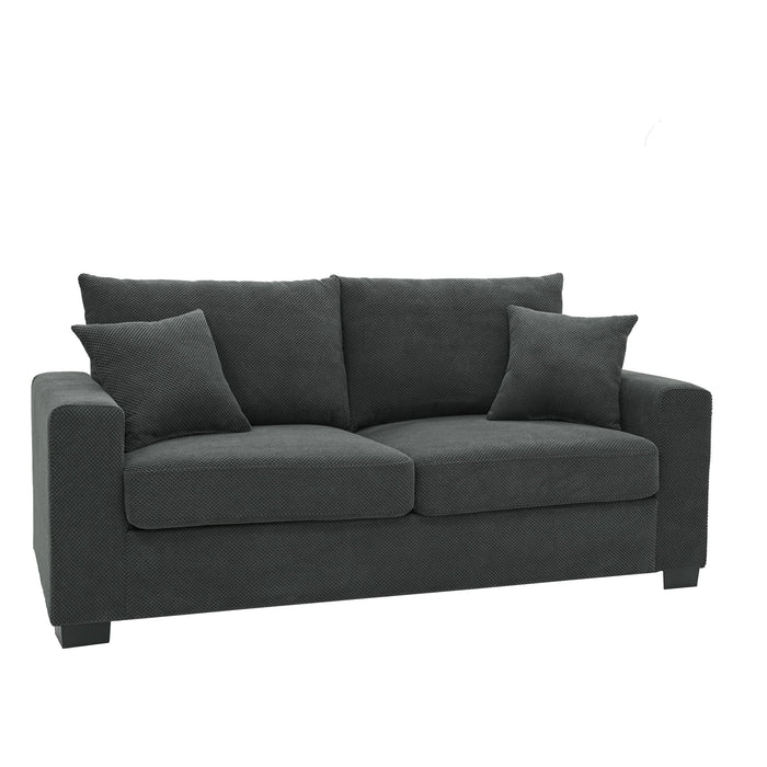 2 Seater Sofa, 2 Throw Pillows For Living Room