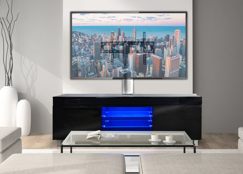 Modern Lacquer TV Stand For 65" TV - Black