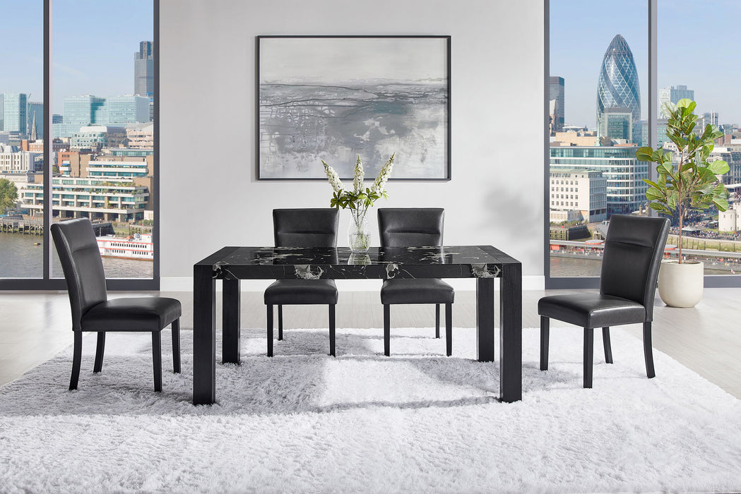 D4088 - 5 Piece Dining Room Set (D4088DT Dining Table With Four D87DC Dining Chair) - Black