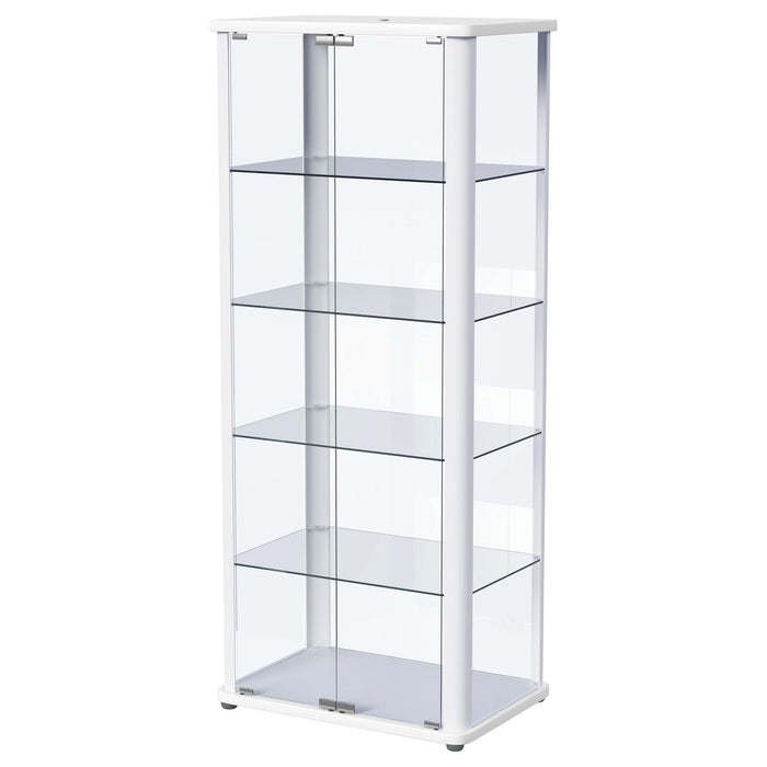 Nevra - 4 Shelf Display LED Curio Cabinet