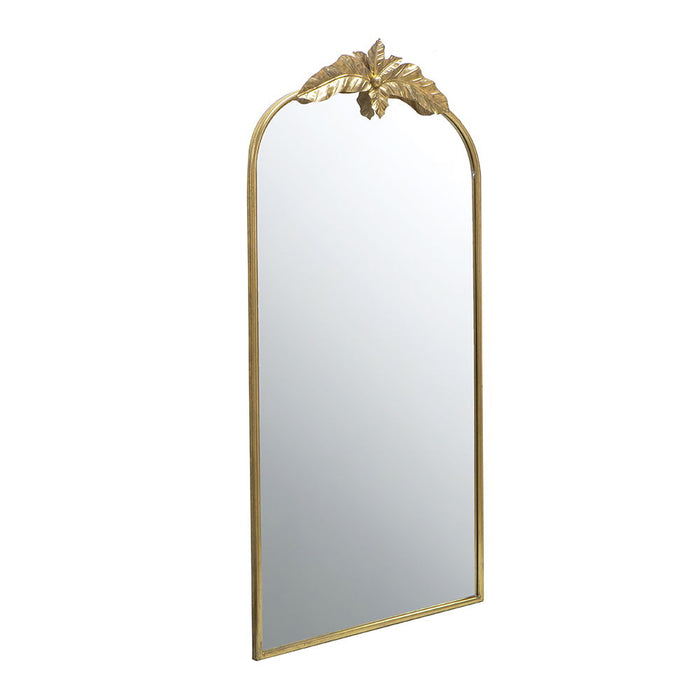 Arched Wall Mirror With Metal Frame, Wall Mirror For Living Room