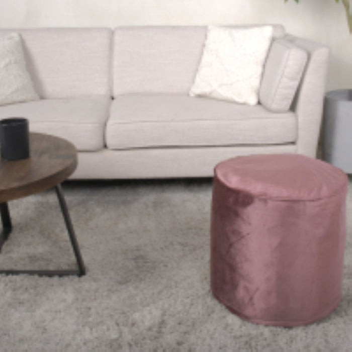 Shimon - Cylinder Pouf Ottoman Floor Cushion