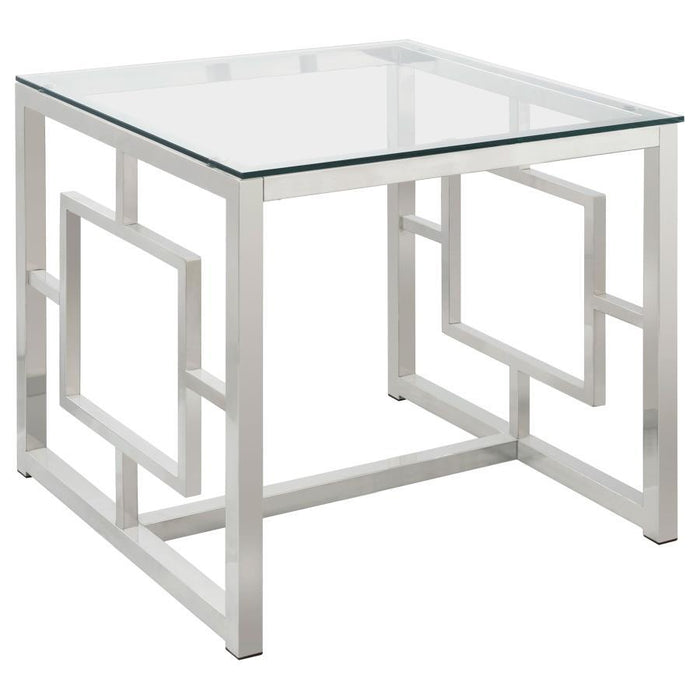 Merced - Glass Top Metal Table