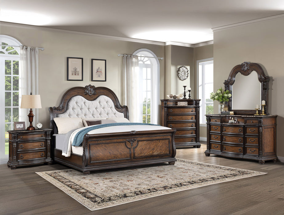 Stanley - King 5 Piece Bedroom Set - Oak
