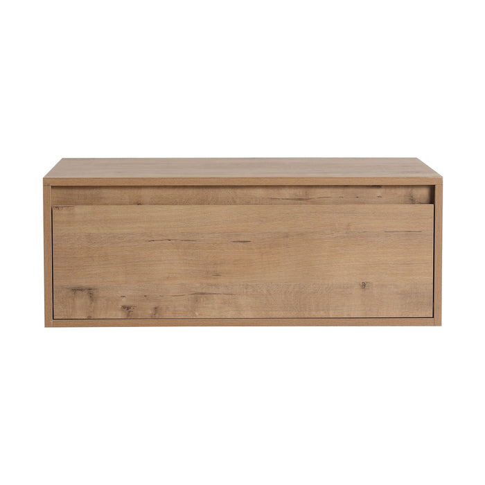 30" Wall Mounted Mirror Cabinet With Door - Imitative Oak