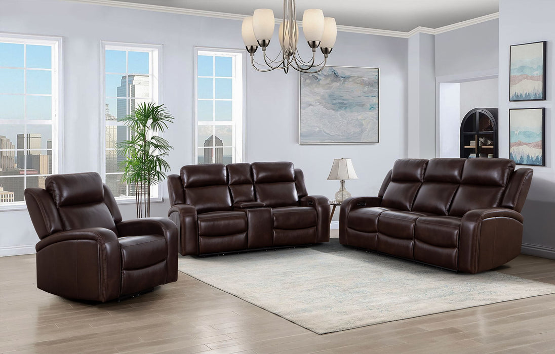 Logan - Top Grain Italian Leather Sofa/Loveseat P2 - Reddish Brown
