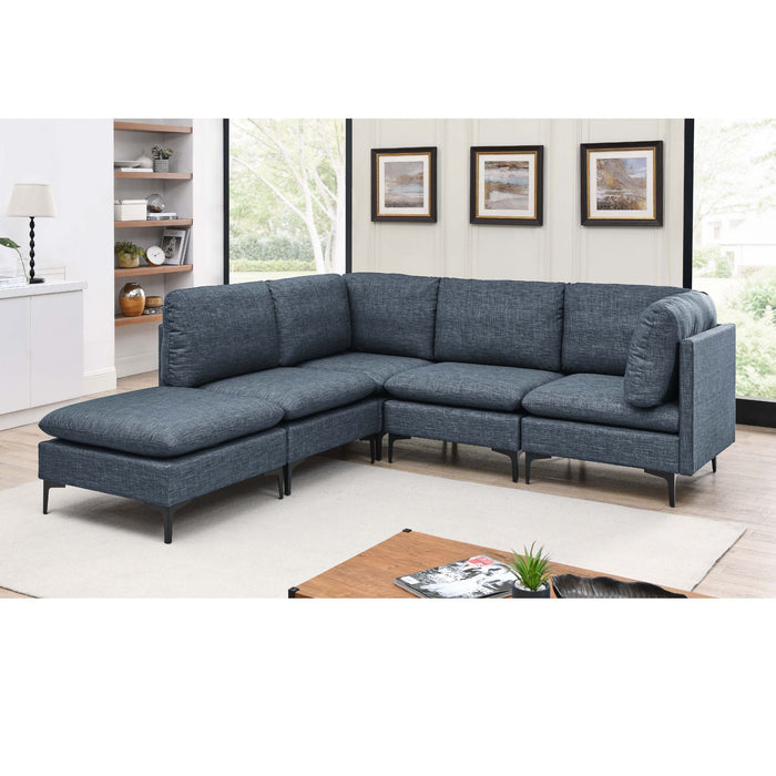 Upholstered Modular Sectional & Tall Legs