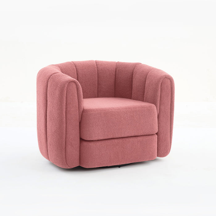 Swivel Accent Chair Wide Upholstered For Living Room