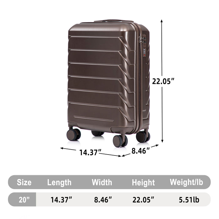 Hard Shell Travel Luggage With Scratch Resistant Surface