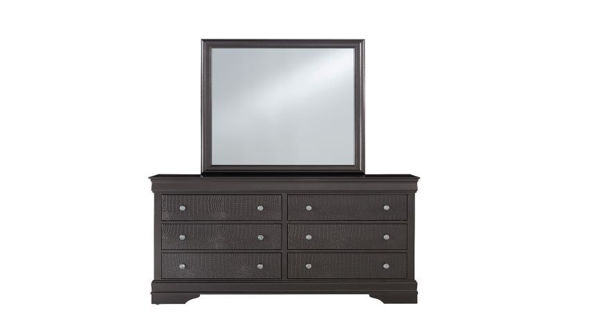 Pompei - 5 Piece Full Bedroom Set With LED - Gray