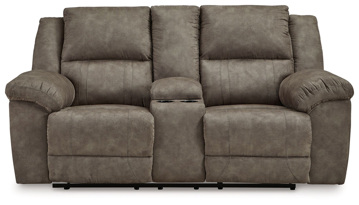 Laresview - Dbl Reclining Loveseat with Console - Fossil