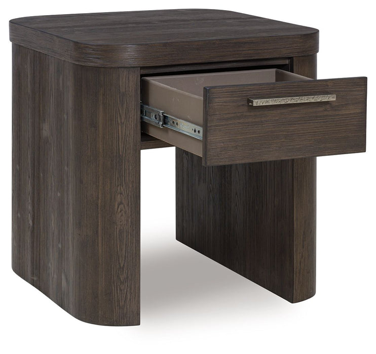 Neo - Square End Table - Rich Brown