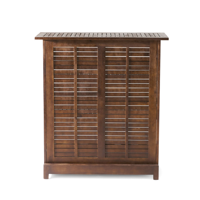 Riviera - Wood Bar Stylish Beverage Station Acacia Wood Compact - Brown