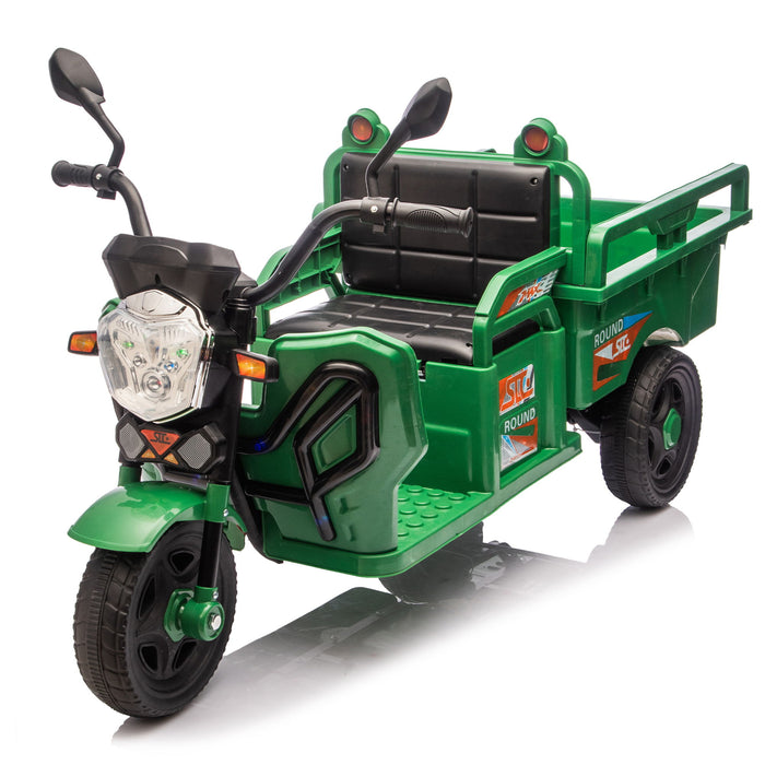 12V Kids Electric 3 Wheel Cargo Truck With LED Lights & Music