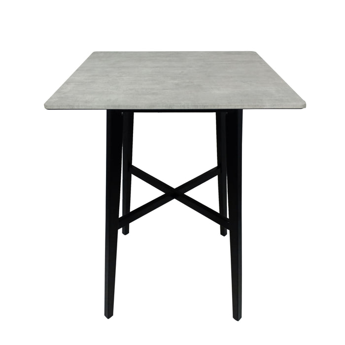 Modern Bar Height Dining Table, Rubberwood Legs And Laminate Table Top