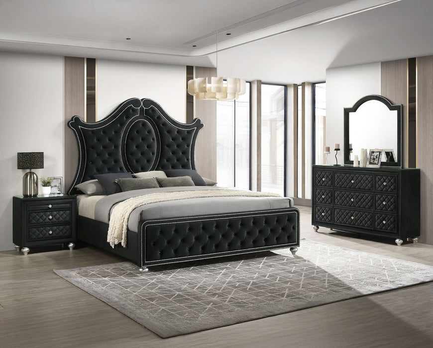 Cameo - Queen 4 Piece Bedroom Set - Black