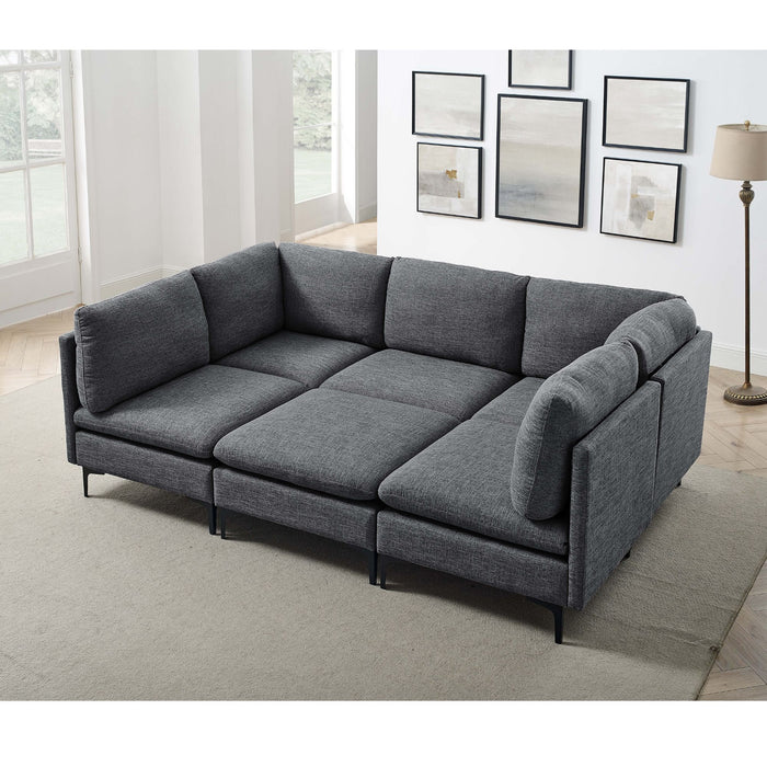 Upholstered Modular Sectional & Tall Legs