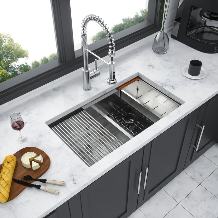Stainless Steel Undermount Kitchen Sink With Double Bowl