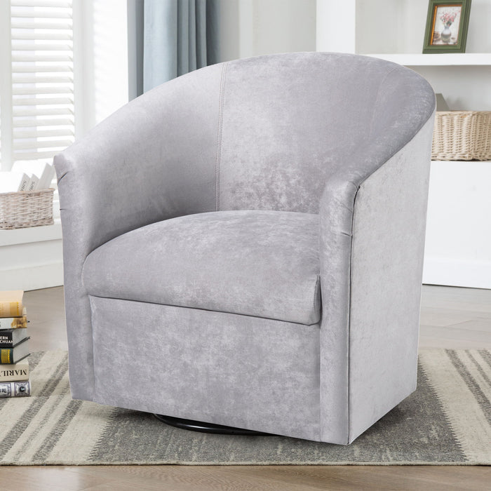 Eden - Swivel Chair With Microfiber Upholstery And Hardwood Frame