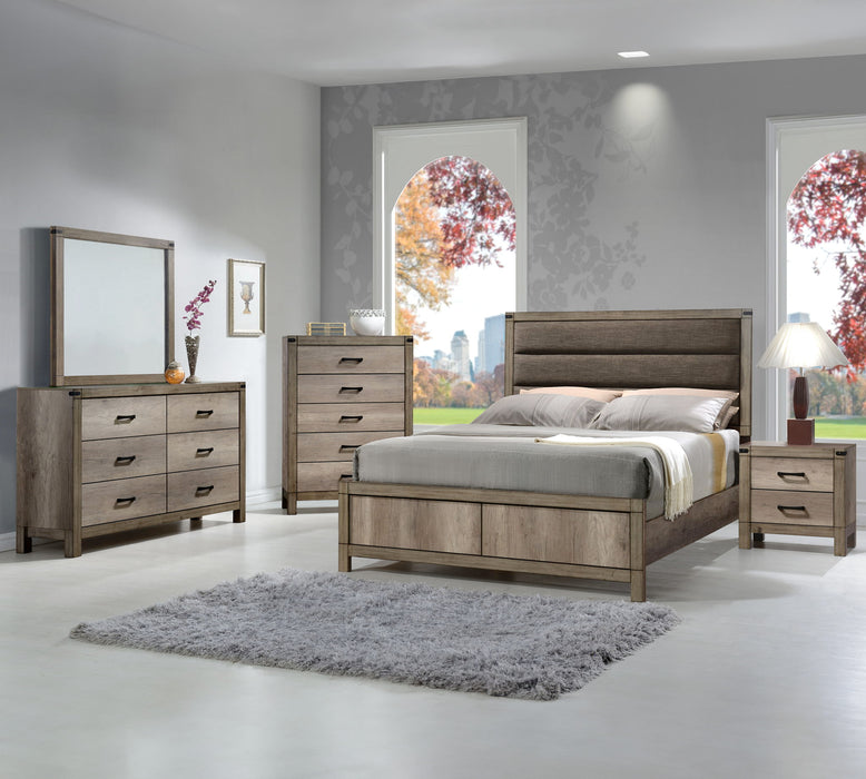 Matteo - King 5 Piece Bedroom Set - Brown