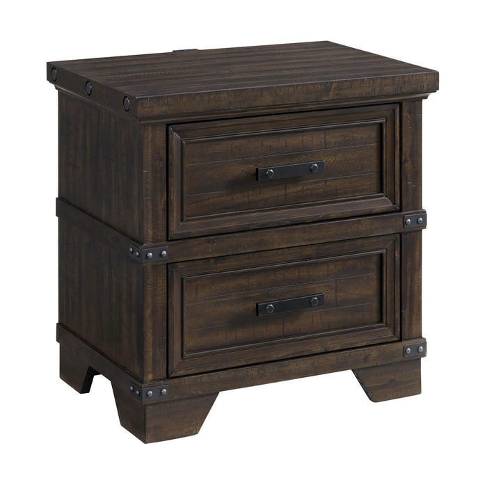 Colorado City - 2-Drawer Nightstand With USB - Charcoal