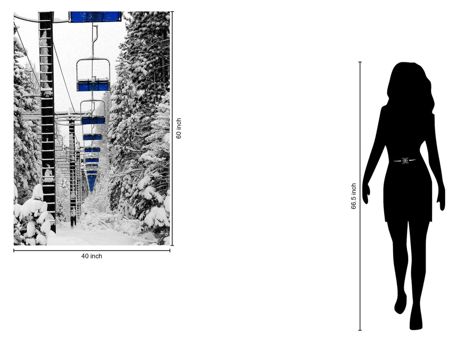 Tempered Glass With Foil - Ski Lift - White