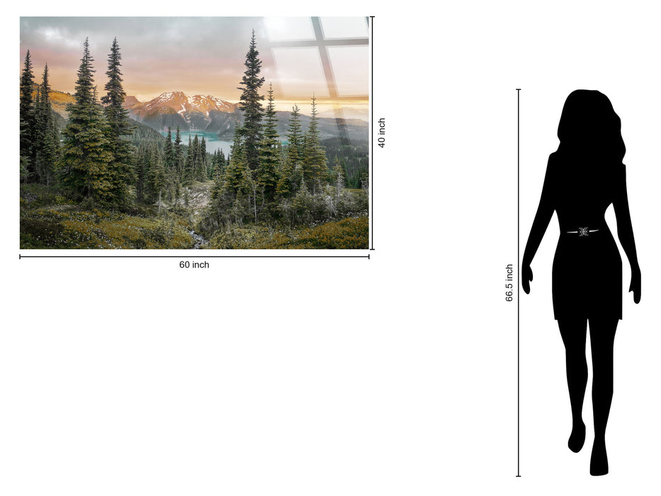 "Tranquil Peaks" Tempered Glass - Blue / Green