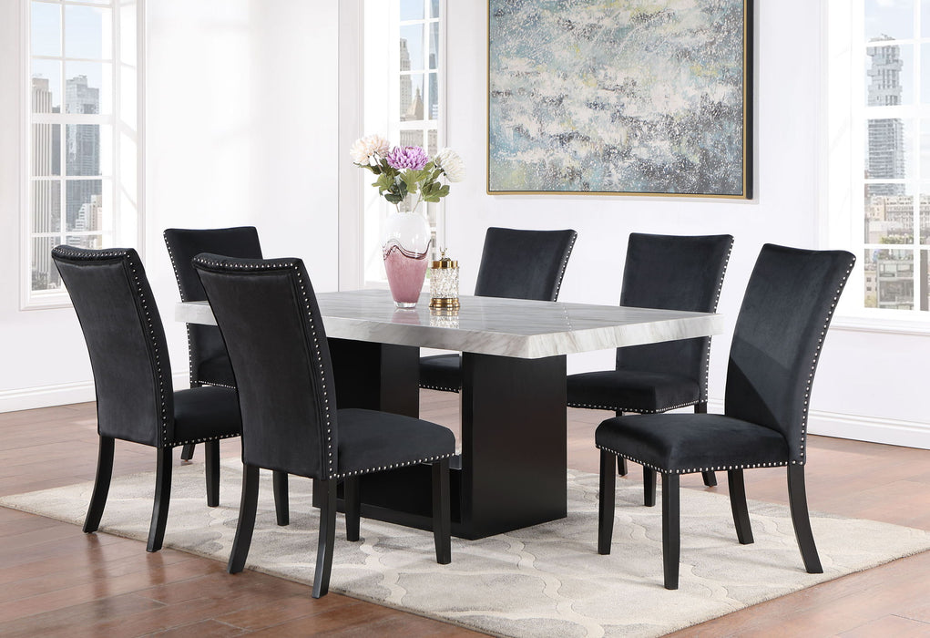 D02/D03 - 5 Piece Dining Room Set (Dining Table And 4 Dining Chairs) - Black