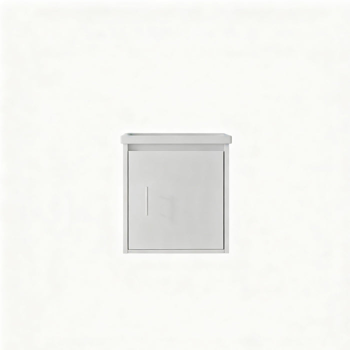 20" Floating Bathroom Vanity Combo With Wall Cabinet, Ceramic Sink & Soft Close Doors - White
