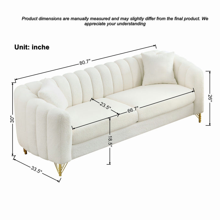 Tufted Oversized Sofa For Living Spaces