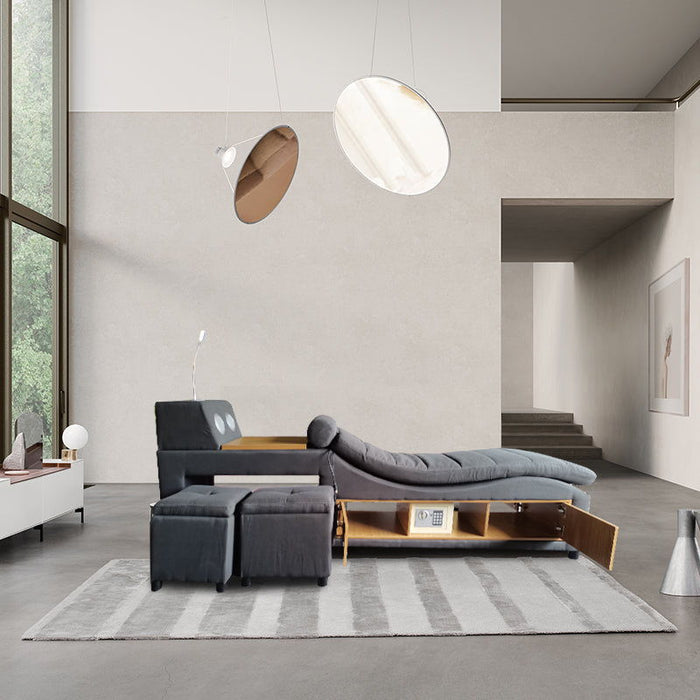 Lounge Bed Console - Dark Gray