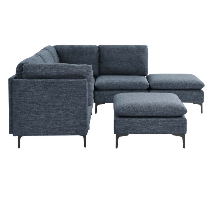 Upholstered Modular Sectional & Tall Legs