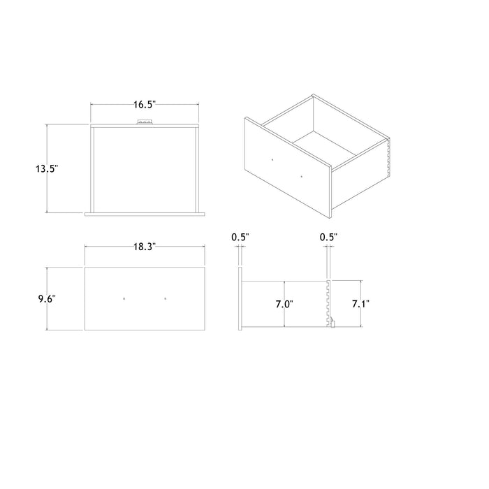 Skye - Marble Dresser - White