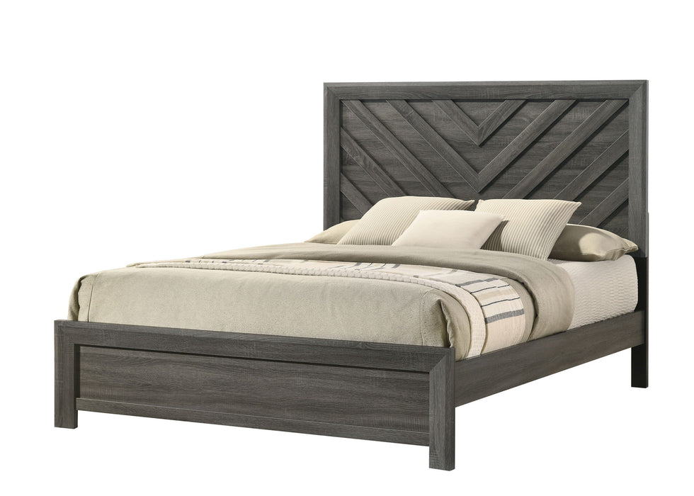Valor - King 4 Piece Bedroom Set - Gray