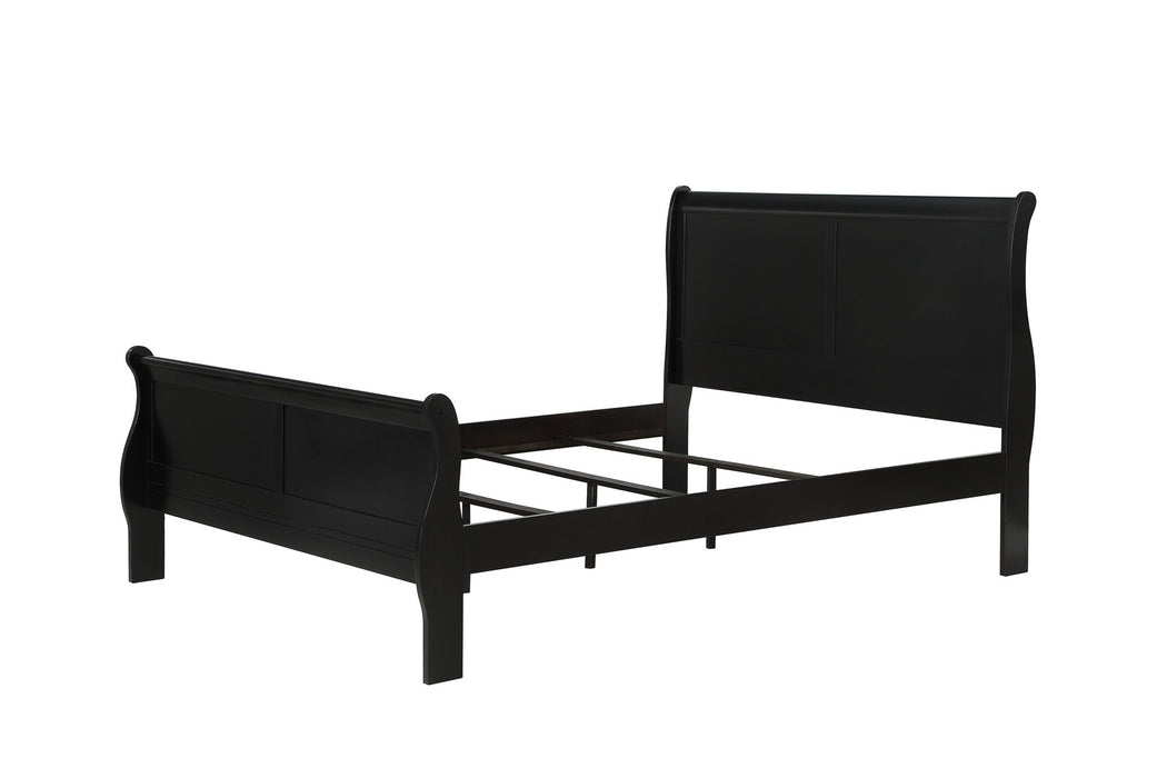 Louis Philip - Queen Bed - Black