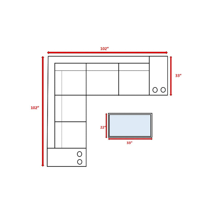 Outdoor Wicker Sectional With Weather Resistant Cushions And Table