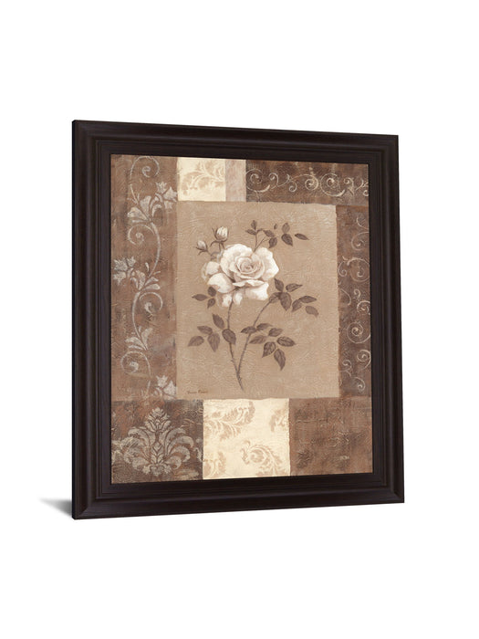 Sepia Rose Elegance - 28" x 34" Framed Wall Art