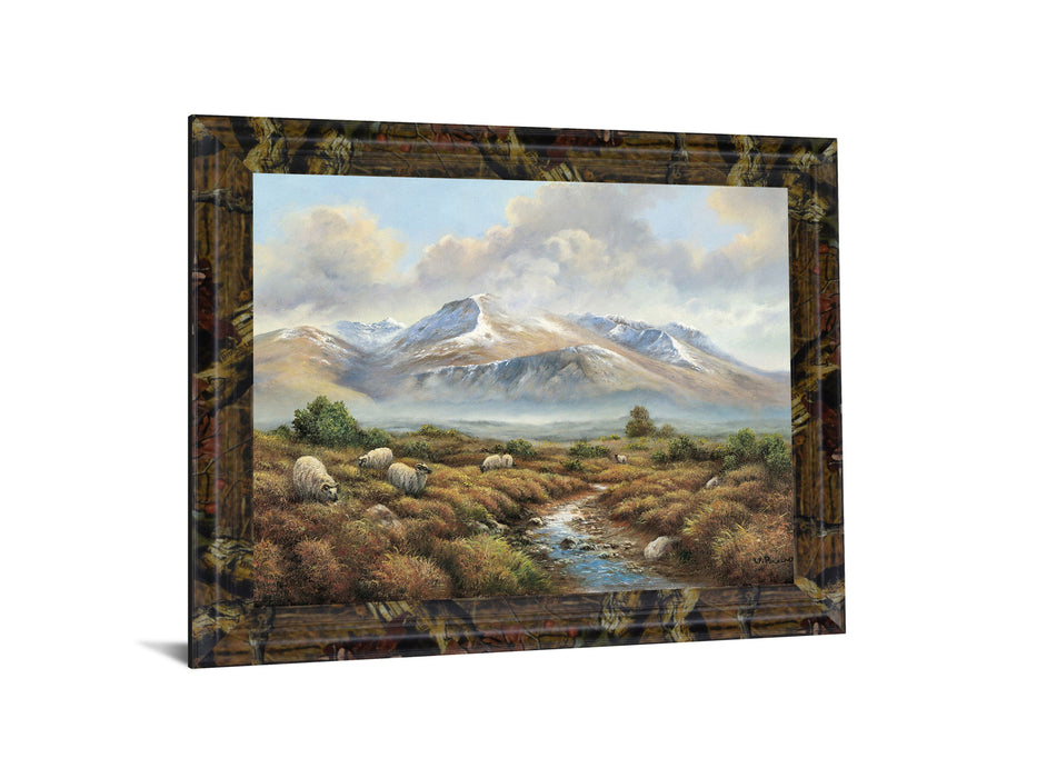 Woolly Grazing Vista - 28" x 34" Framed Wall Art