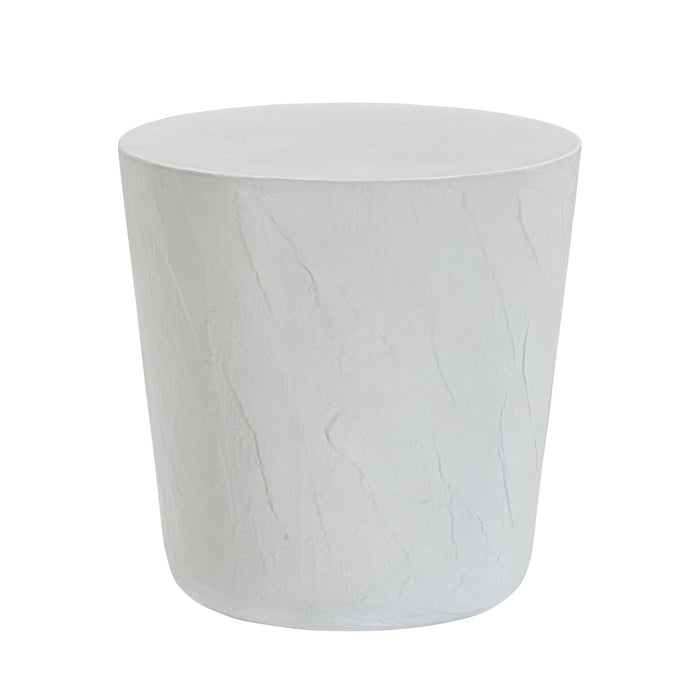 Margot - Faux Plaster Indoor / Outdoor Concrete Stool - Light Gray