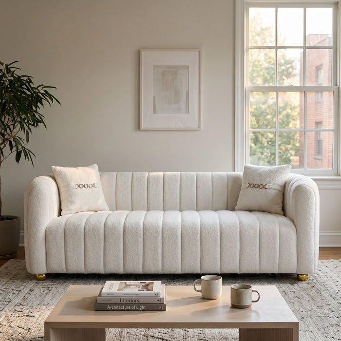 Sofa With Accents And Removable Cushions