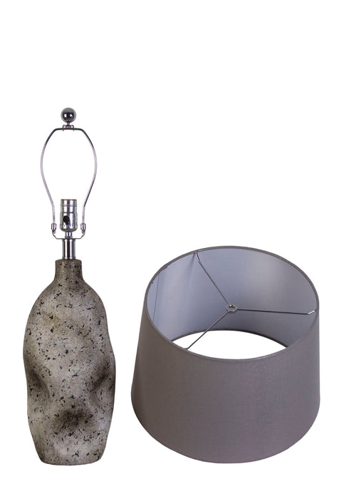 "Stonehaven Elegance" Ceramic Table Lamp (Set of 2) - Natural Stone