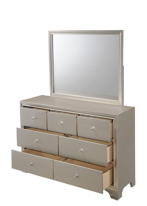 Lyssa - Dresser & Mirror - Champagne