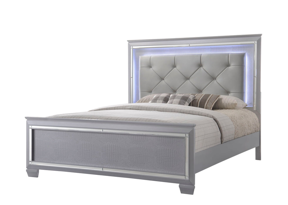 Lillian - California King Upholstered Bed - Gray